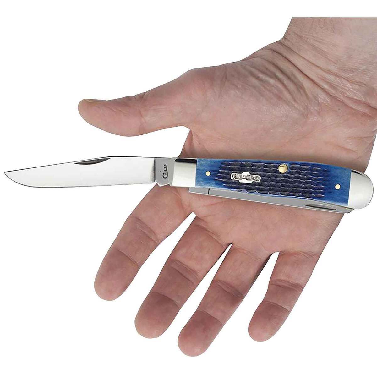 Case Rogers Corn Cob Jig Trapper 3.27 inch Folding Knife - Blue Case Rogers Corn Cob Jig Trapper 3.27 inch Folding Knife - Blue