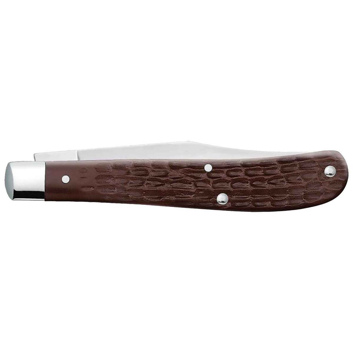 Case Slimline Trapper 3.25 inch Folding Knife - Brown Case Slimline Trapper 3.25 inch Folding Knife - Brown