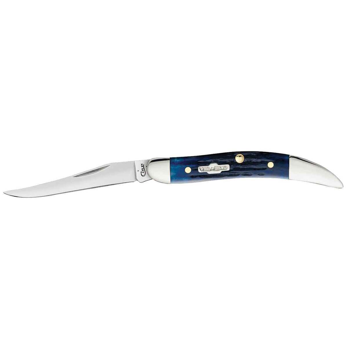 Case Small Texas Toothpick 2.25 inch Folding Knife - Blue Bone Case Small Texas Toothpick 2.25 inch Folding Knife - Blue Bone