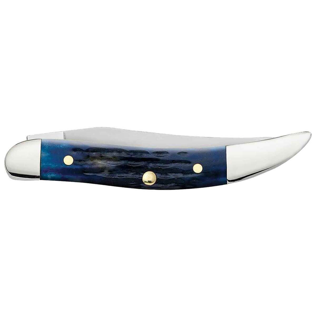 Case Small Texas Toothpick 2.25 inch Folding Knife - Blue Bone Case Small Texas Toothpick 2.25 inch Folding Knife - Blue Bone