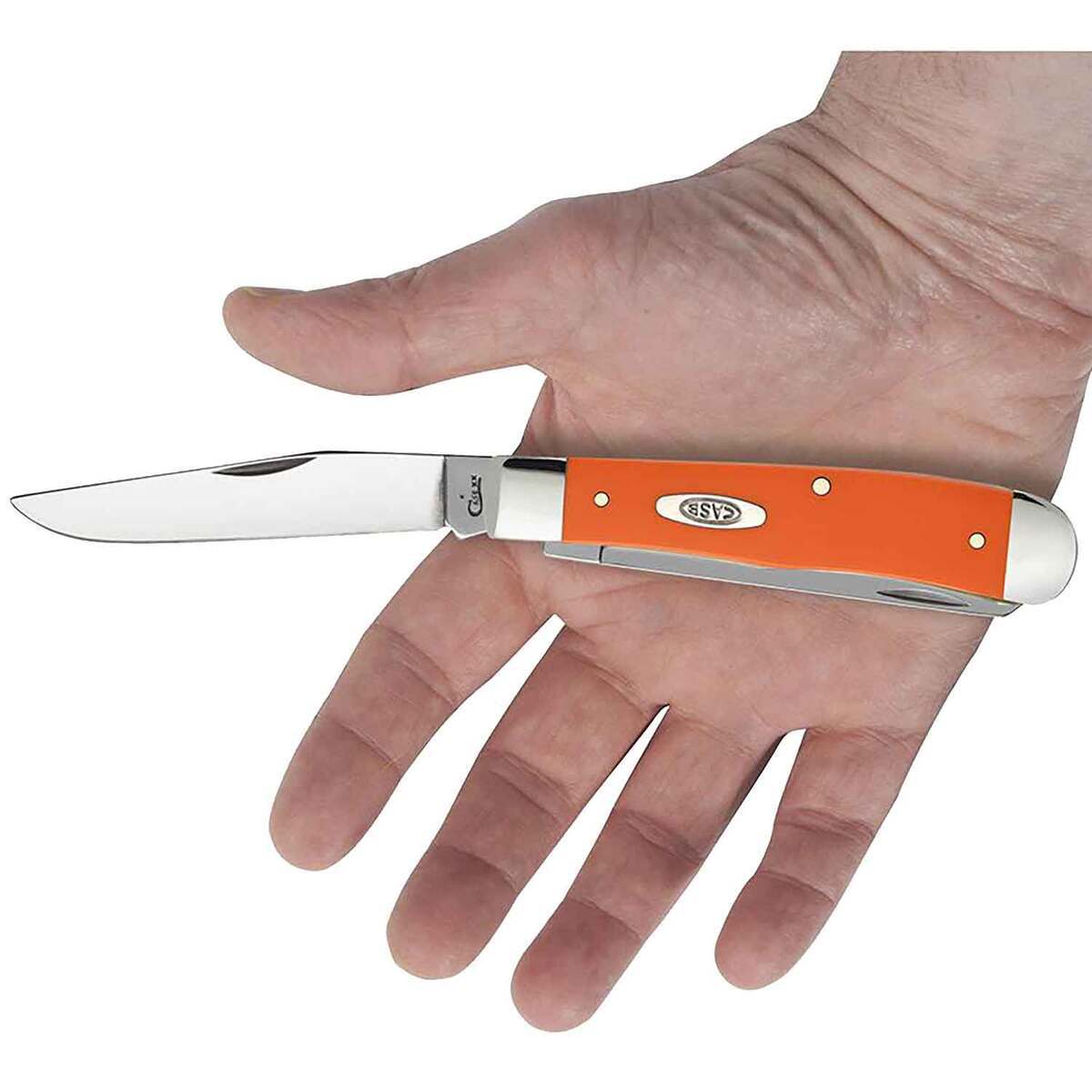Case Smooth Synthetic Trapper 3.27 inch Folding Knife - Orange Case Smooth Synthetic Trapper 3.27 inch Folding Knife - Orange