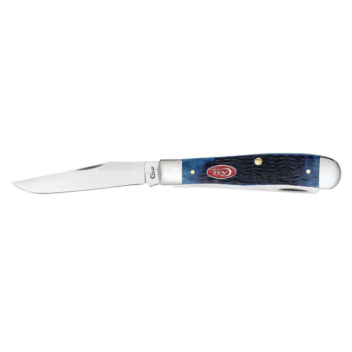 Case Trapper 3.25 inch Folding Knife - Navy Blue Bone - Red Shield Case Trapper 3.25 inch Folding Knife - Navy Blue Bone - Red Shield