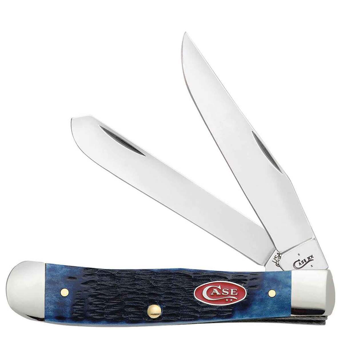 Case Trapper 3.25 inch Folding Knife - Navy Blue Bone - Red Shield Case Trapper 3.25 inch Folding Knife - Navy Blue Bone - Red Shield
