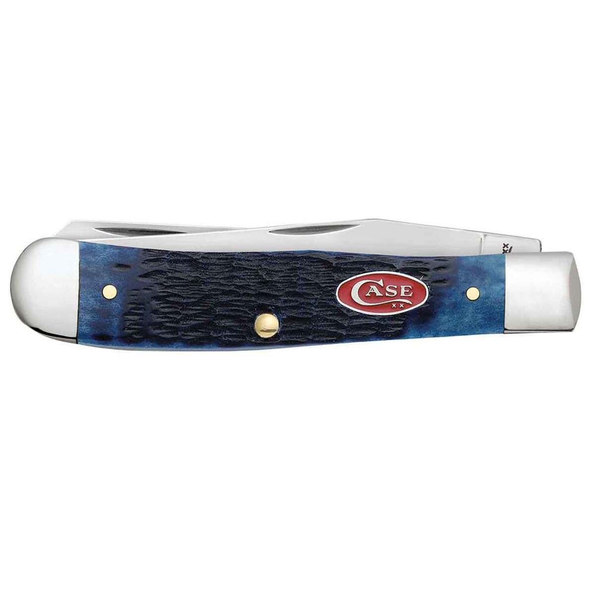 Case Trapper 3.25 inch Folding Knife - Navy Blue Bone - Red Shield Case Trapper 3.25 inch Folding Knife - Navy Blue Bone - Red Shield