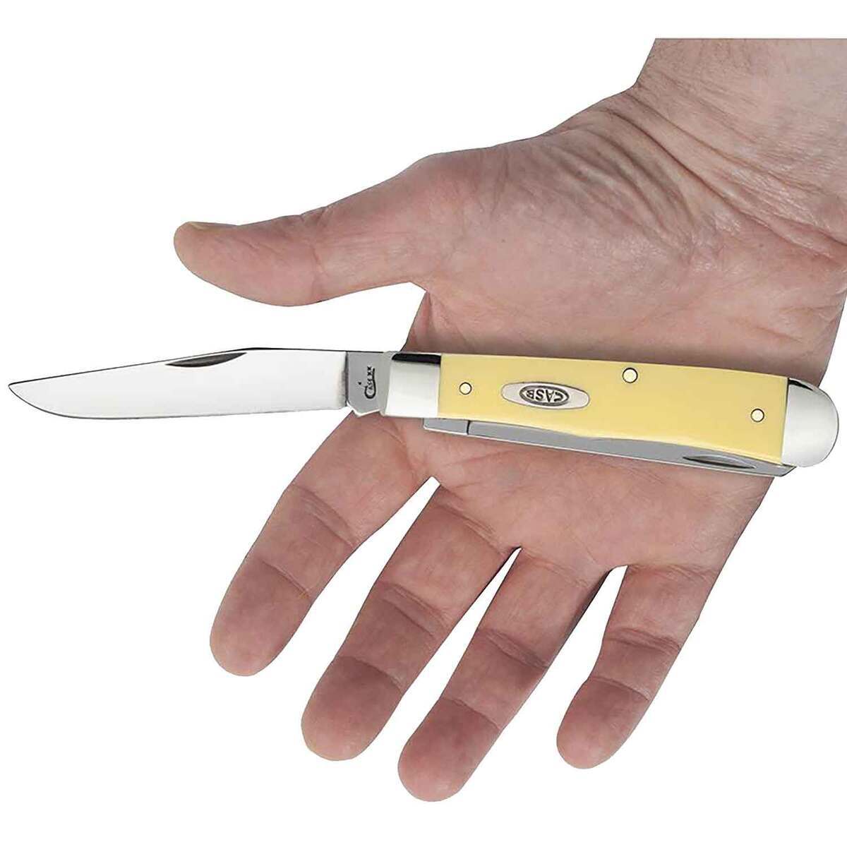 Case Trapper 3.27 inch Folding Knife - Yellow Case Trapper 3.27 inch Folding Knife - Yellow