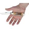 Case Trapper 3.27 inch Folding Knife - Amber Bone