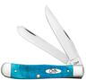 Case Trapper 3.3 inch Folding Knife - Caribbean Blue Bone