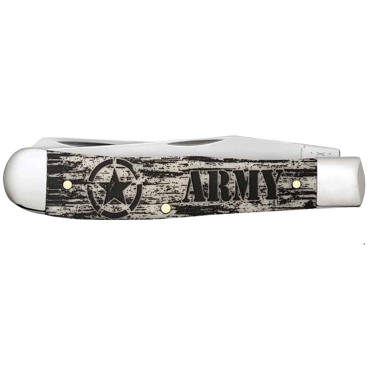 Case U.S. Army Trapper 3.27 inch Folding Knife - Natural Bone Case U.S. Army Trapper 3.27 inch Folding Knife - Natural Bone