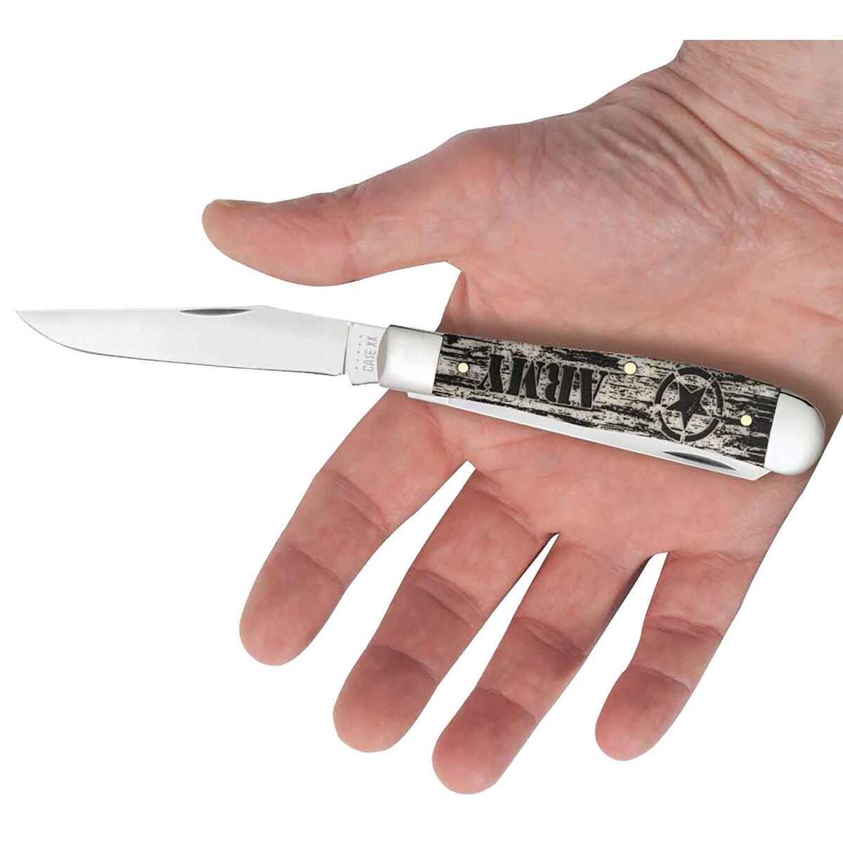 Case U.S. Army Trapper 3.27 inch Folding Knife - Natural Bone Case U.S. Army Trapper 3.27 inch Folding Knife - Natural Bone