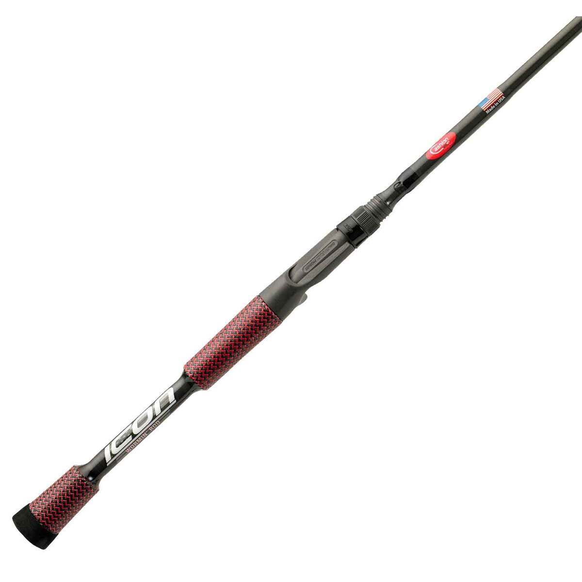 Cashion Fishing Rods John Crews ICON Worming Casting Rod - 7ft 2in, Medium Heavy Power, Fast Action, 1pc - Black Cashion Fishing Rods John Crews ICON Worming Casting Rod - 7ft 2in, Medium Heavy Power, Fast Action, 1pc - Black