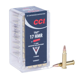 CCI TNT 17 HMR 17gr JHP Rimfire Ammo - 50 Rounds