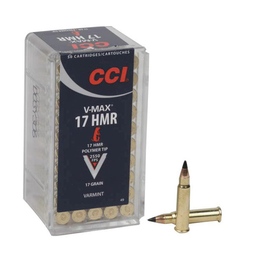 CCI 17 HMR 17gr V-Max Rimfire Ammo – 50 Rounds