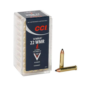 CCI V-Max 22 WMR (22 Mag) 30gr V-Max Rimfire Ammo - 50 Rounds