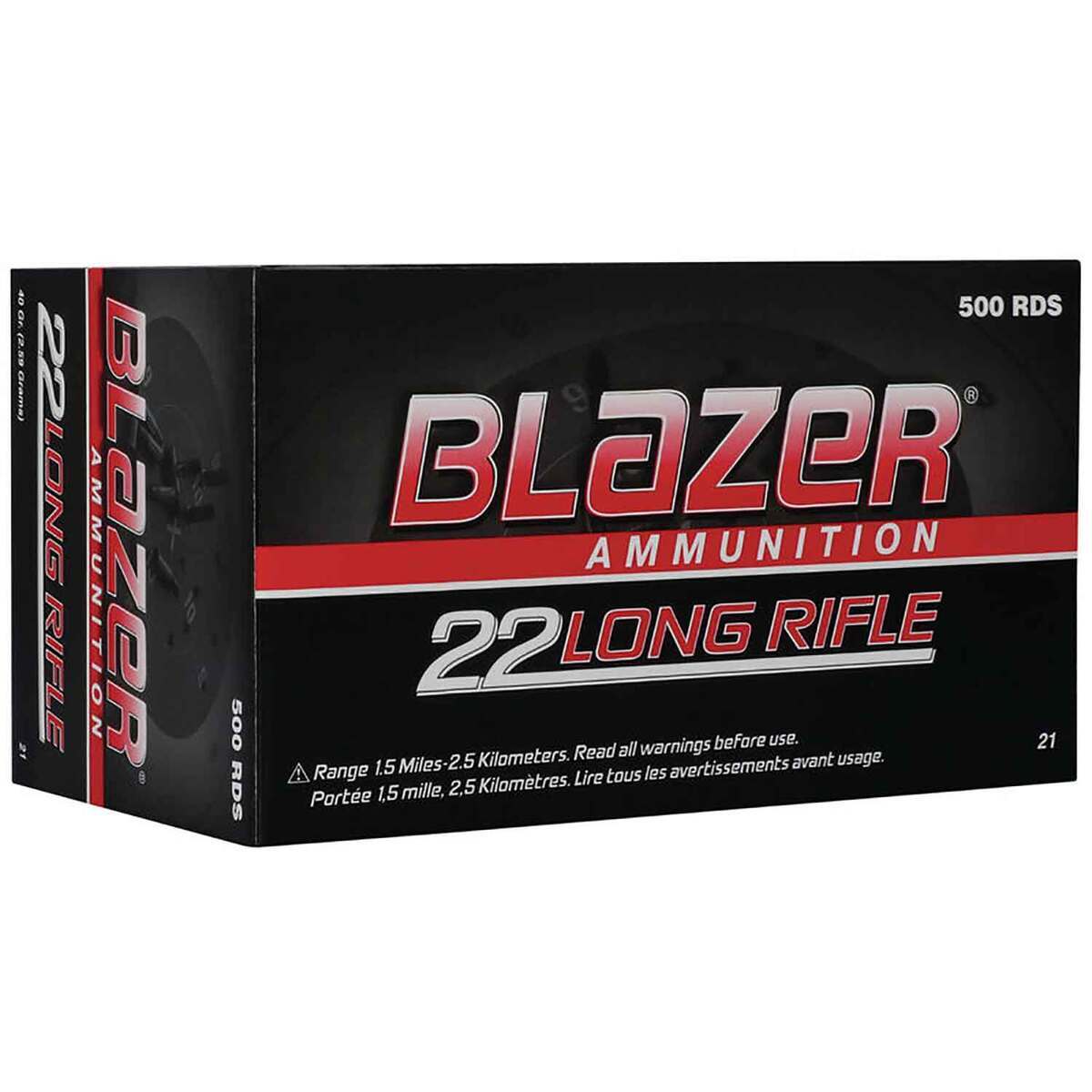 CCI Blazer 22 Long Rifle 40gr LRN Rimfire Ammo - 500 Rounds CCI Blazer 22 Long Rifle 40gr LRN Rimfire Ammo - 500 Rounds