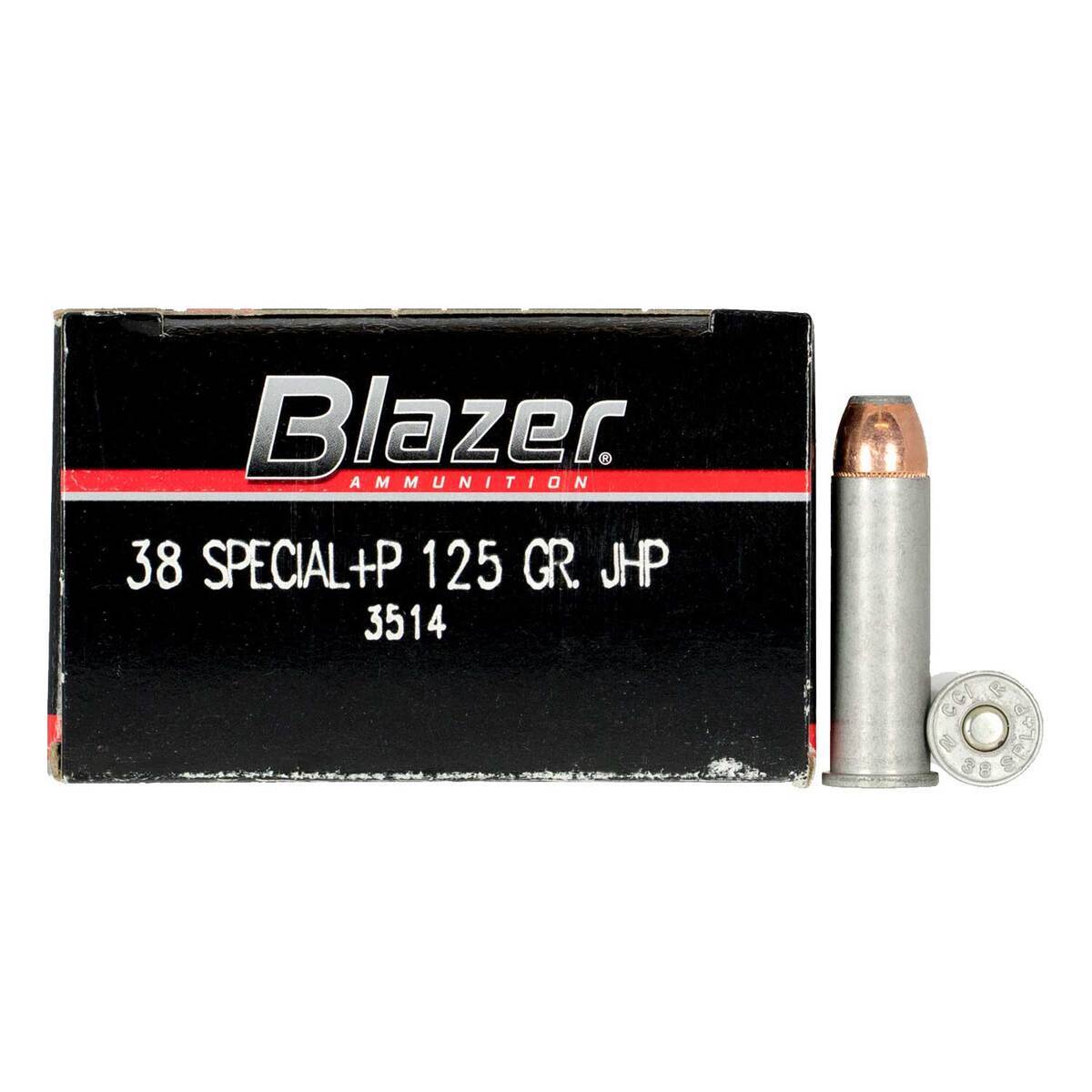 CCI Blazer 38 Special +P 125gr JHP Handgun Ammo - 50 Rounds CCI Blazer 38 Special +P 125gr JHP Handgun Ammo - 50 Rounds