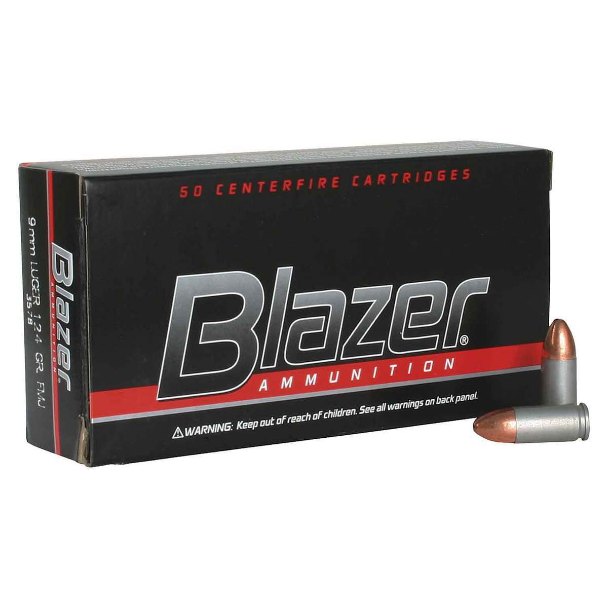 CCI Blazer 9mm Luger 124gr FMJ Handgun Ammo 50 Rounds Sportsman's