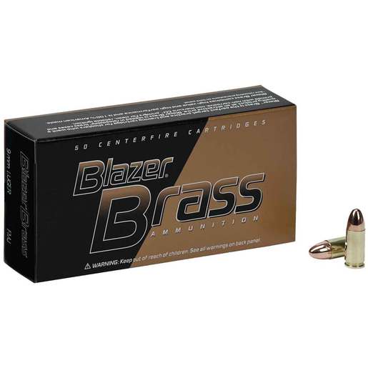 CCI Blazer 9mm Luger 147gr FMJ Handgun Ammo Ammo - 50 Rounds 50 Rounds Ammo