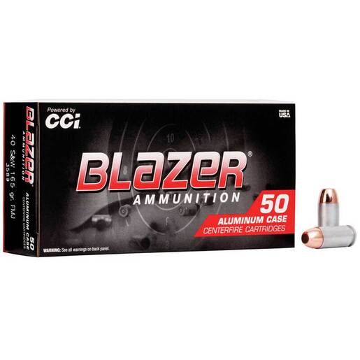 CCI Blazer Aluminum 40 S&W 165gr Handgun Ammo Ammo - 50 Rounds 50 Rounds Ammo