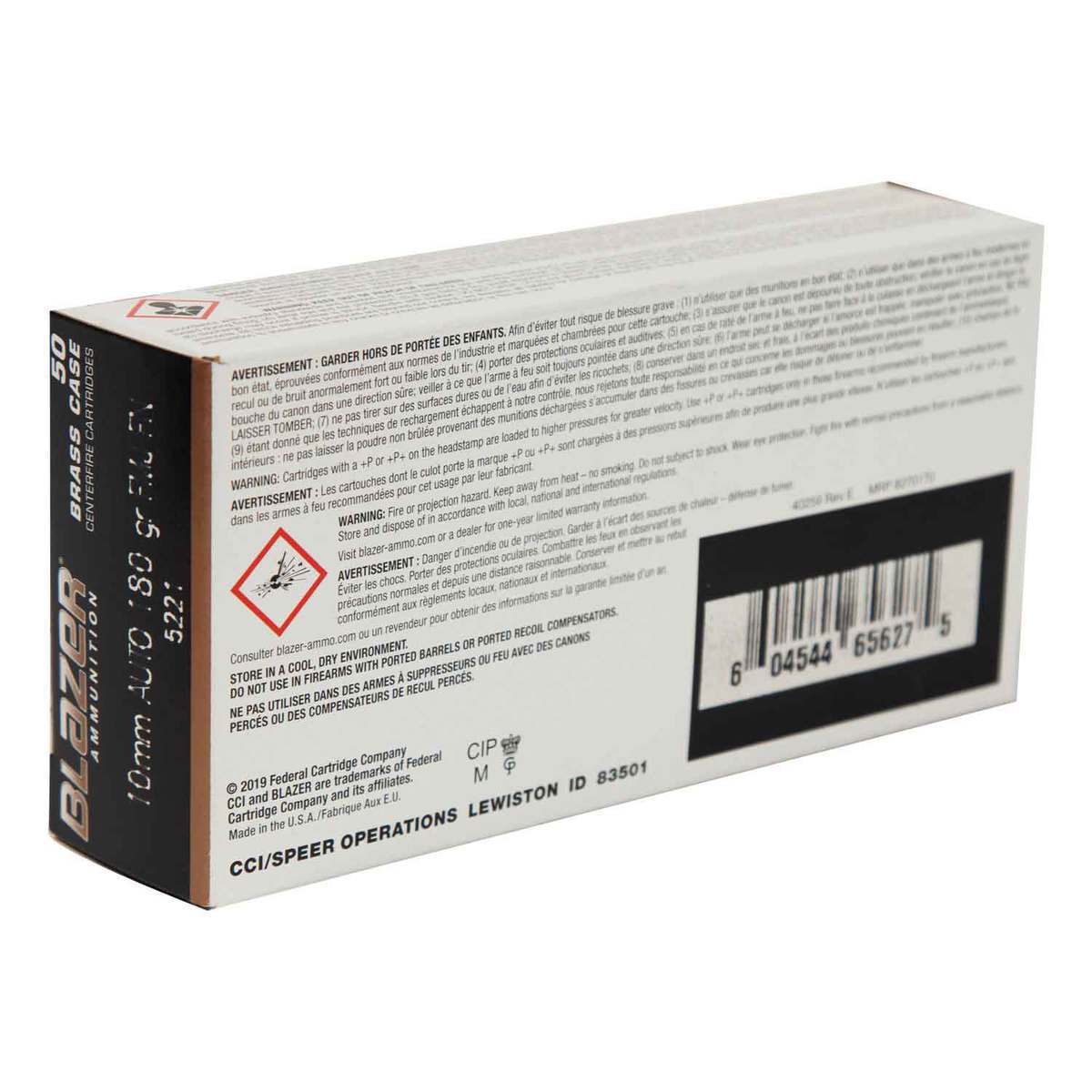 CCI Blazer Brass 10mm Auto 180gr FMJ Handgun Ammo - 50 Rounds CCI Blazer Brass 10mm Auto 180gr FMJ Handgun Ammo - 50 Rounds