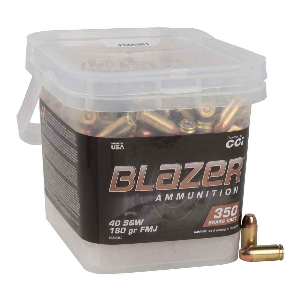 CCI Blazer Brass 40 S&W 180gr FMJ Handgun Ammo - 350 Rounds CCI Blazer Brass 40 S&W 180gr FMJ Handgun Ammo - 350 Rounds