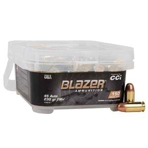 CCI Blazer Brass 45 Auto (ACP) 230gr FMJ Handgun Ammo - 150 Rounds