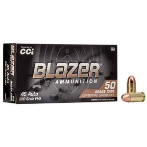 CCI Blazer Brass 45 Auto (ACP) 230gr FMJRN Handgun Ammo - 50 Rounds