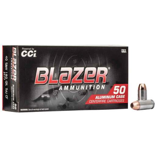 CCI Blazer Clean-Fire 40 S&W 180gr TMJ Handgun Ammo Ammo - 50 Rounds 50 Rounds Ammo
