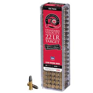 CCI Commemorative Ruger 70th Anniversary Edition 22 Long Rifle 40gr LRN Rimfire Ammo - 100 Rounds