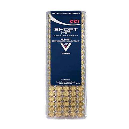 CCI High Velocity 22 Short 27gr HP Rimfire Ammo – 100 Rounds