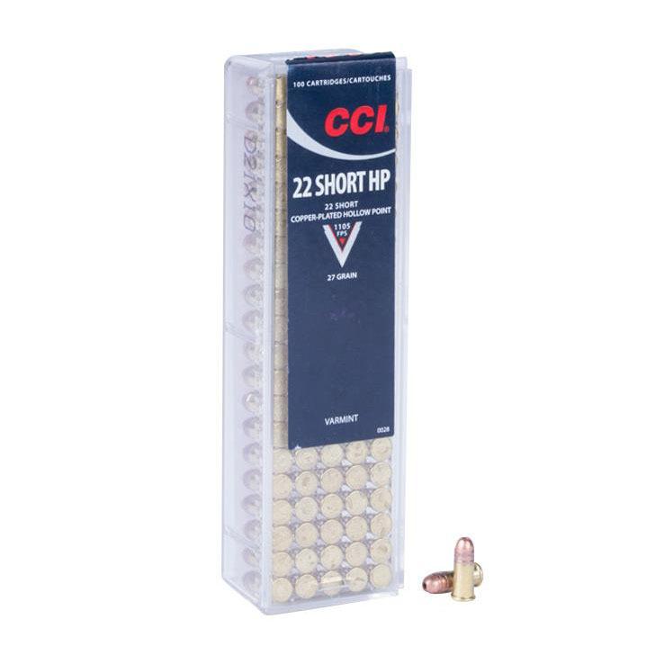 CCI High Velocity 22 Short 27gr HP Rimfire Ammo - 100 Rounds CCI High Velocity 22 Short 27gr HP Rimfire Ammo - 100 Rounds