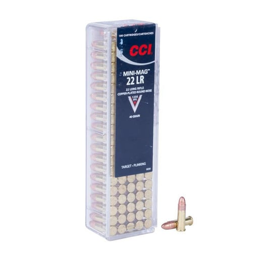 CCI Mini Mag 22 Long Rifle 40gr RN Rimfire Ammo Ammo - 100 Rounds 100 Rounds Ammo