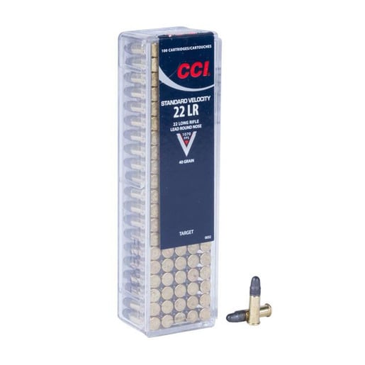 CCI Standard Velocity 22 Long Rifle 40gr LRN Rimfire Ammo Ammo - 100 Rounds 100 Rounds Ammo