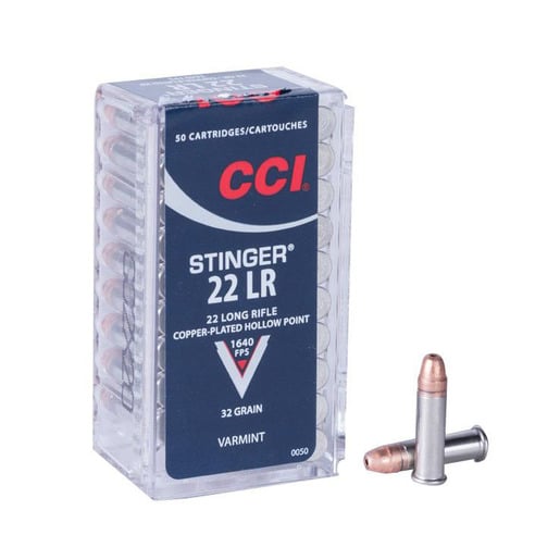 CCI Stinger 22 Long Rifle 32gr CPHP Rimfire Ammo Ammo - 50 Rounds 50 Rounds Ammo
