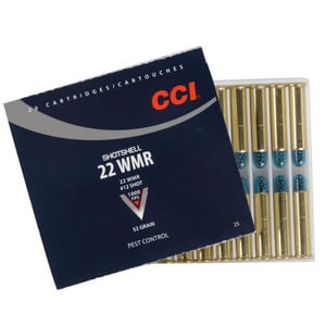 CCI ShotShell 22 WMR (22 Mag) 52gr No. 12 Shot Rimfire Ammo - 20 Rounds