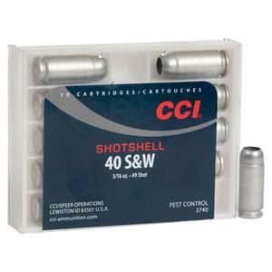 CCI Shotshell 40 S&W 88gr No. 9 Shot Handgun Ammo - 10 Rounds