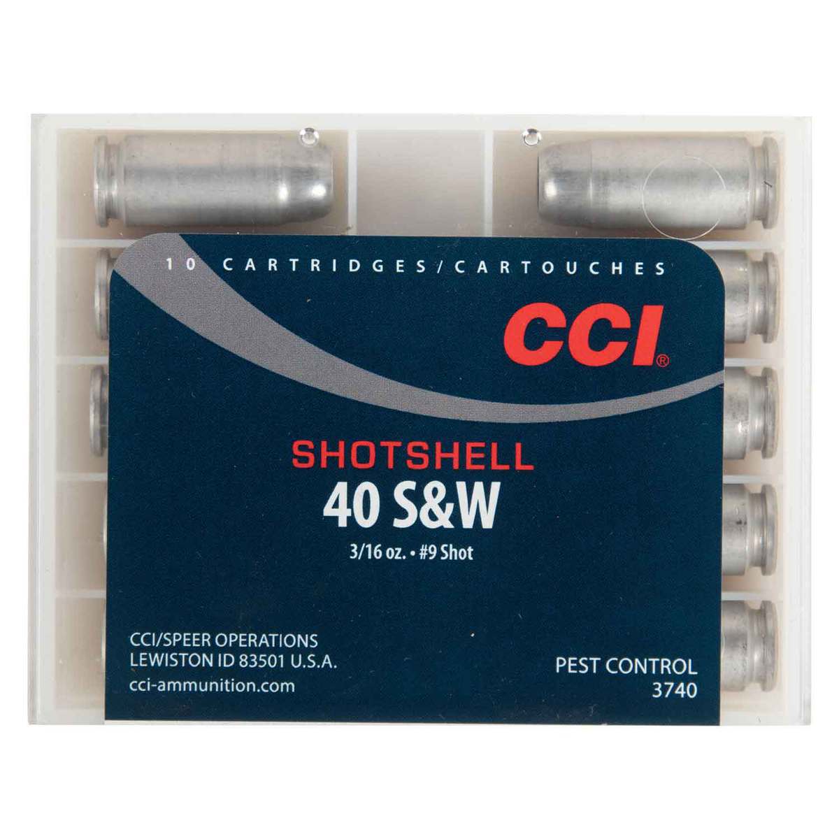 CCI Shotshell 40 S&W 88gr #9 Shot Handgun Ammo - 10 Rounds CCI Shotshell 40 S&W 88gr #9 Shot Handgun Ammo - 10 Rounds