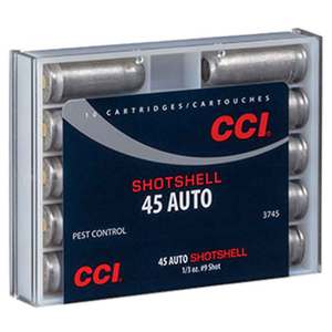 CCI Shotshell 45 Auto (ACP) 120gr No. 9 Shot Handgun Ammo - 10 Rounds