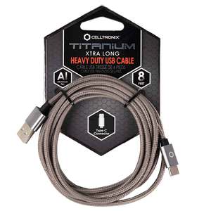Celltronix Titanium Type-C Xtra Long Heavy Duty USB Cable