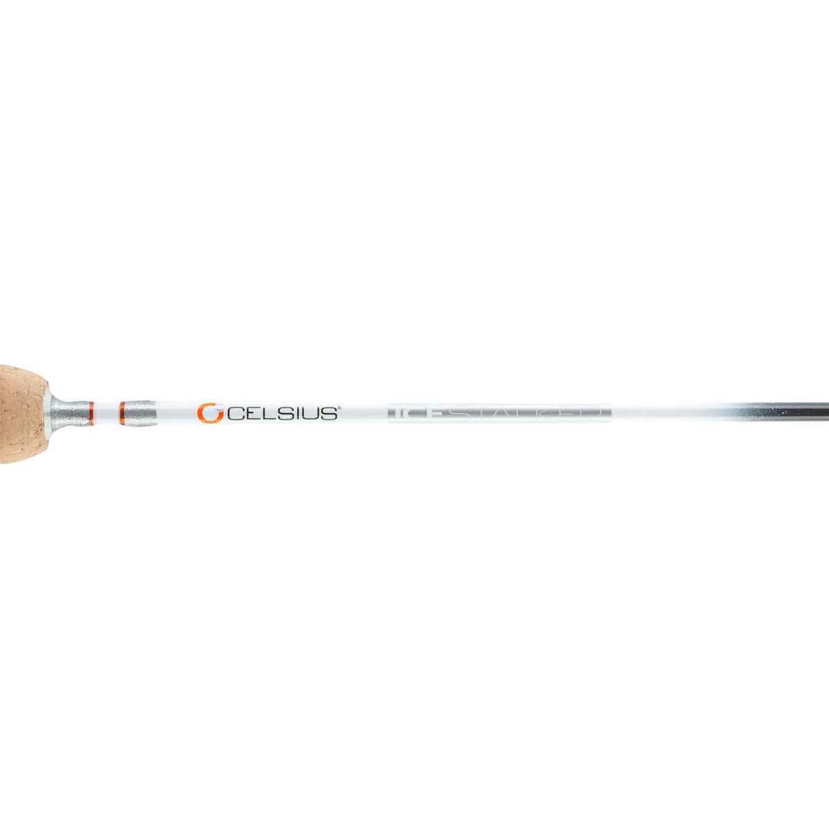 Celsius Ice Stalker Predator Ice Fishing Rod - Silver/Orange, 42in, Medium Heavy Power - Silver/Orange Celsius Ice Stalker Predator Ice Fishing Rod - Silver/Orange, 42in, Medium Heavy Power - Silver/Orange