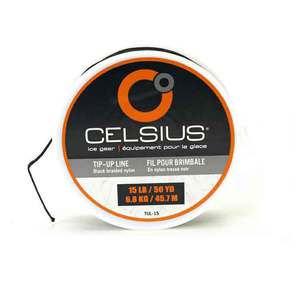 South Bend Celsius Braided Nylon Ice Fishing Tip Up Line - Black, 15lb, 50yds