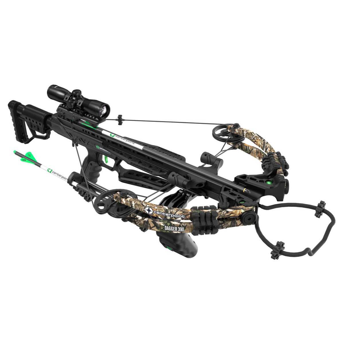 CenterPoint 390 Dagger Camo Right Hand Crossbow - Package - Camo CenterPoint 390 Dagger Camo Right Hand Crossbow - Package - Camo