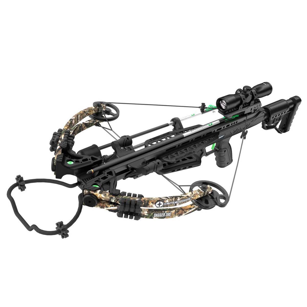 CenterPoint 390 Dagger Camo Right Hand Crossbow - Package - Camo CenterPoint 390 Dagger Camo Right Hand Crossbow - Package - Camo
