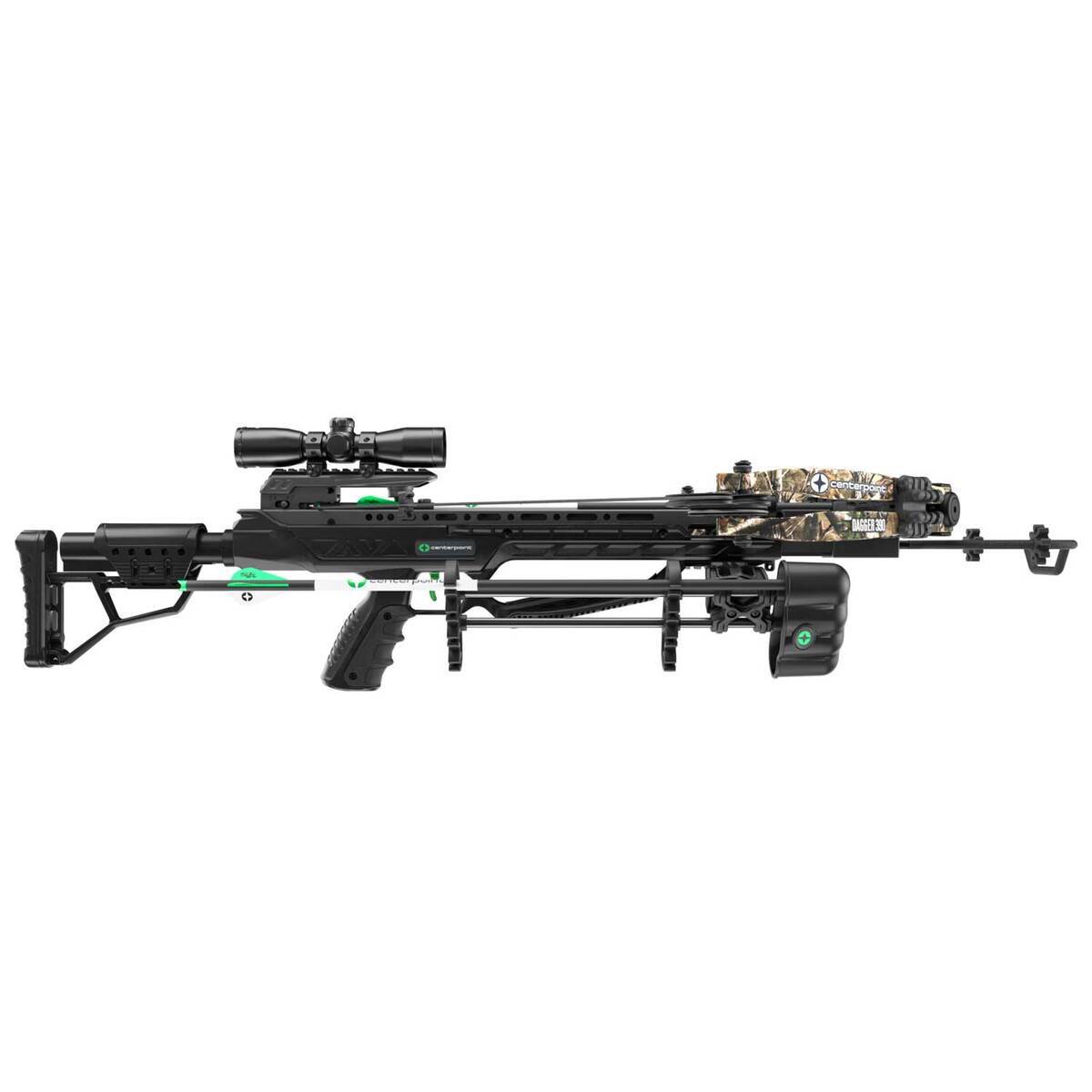 CenterPoint 390 Dagger Camo Right Hand Crossbow - Package - Camo CenterPoint 390 Dagger Camo Right Hand Crossbow - Package - Camo