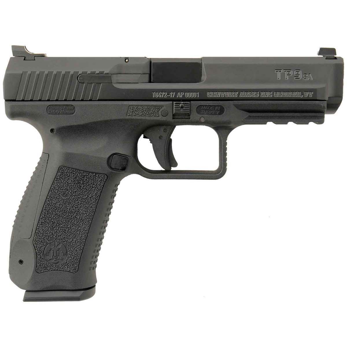 Century Arms TP9SA Mod.2 9mm Luger 4.46in Black Cerakote Pistol - 18+1 Rounds Century Arms TP9SA Mod.2 9mm Luger 4.46in Black Cerakote Pistol - 18+1 Rounds