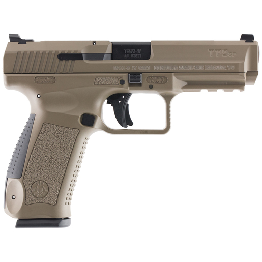 Century Arms TP9SF 9mm Luger 4.46in Desert Tan Pistol - 18+1 Rounds - Tan image