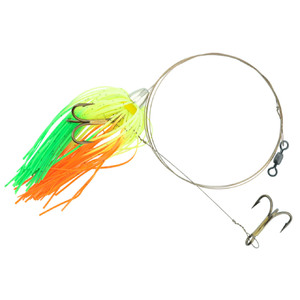 C&H King Buster Pro-Rig Rigged Trolling Lure - Chartreuse/Green/Orange Fire, 1/8oz, 2-1/2in