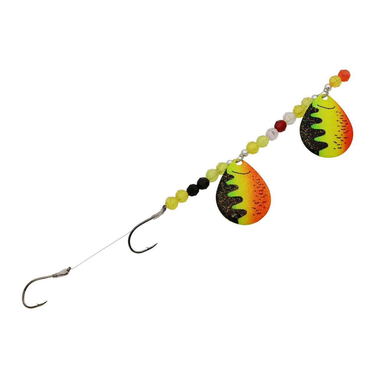 Challenger Lures Three D Worm Tandem Colorado Blades Harness - Firetiger - Firetiger Challenger Lures Three D Worm Tandem Colorado Blades Harness - Firetiger - Firetiger