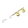 Challenger Lures Three D Worm Tandem Colorado Blades Harness - Gold Plated With Chartreuse Eyes - Gold Plated With Chartreuse Eyes