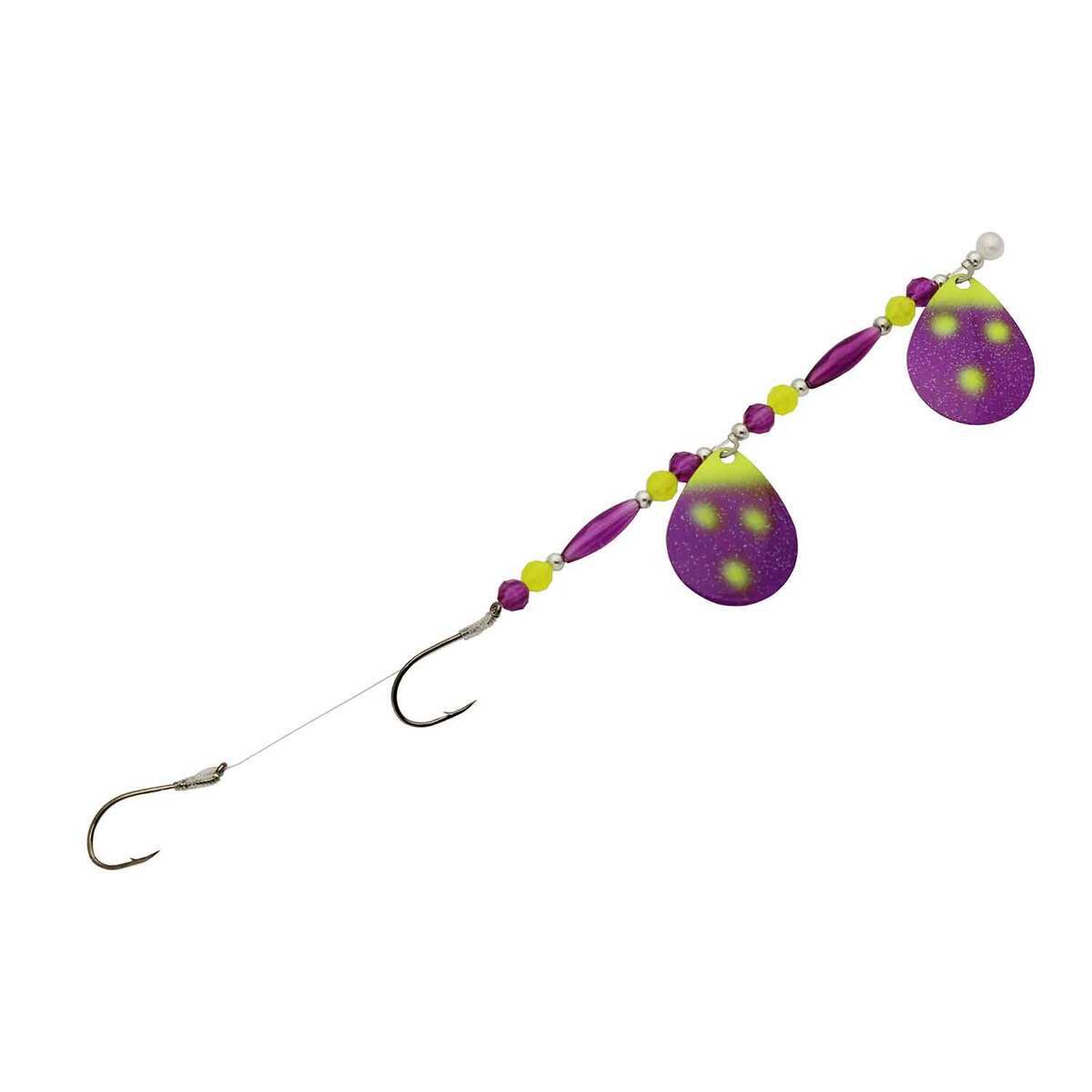 Challenger Lures Three D Worm Tandem Colorado Blades Harness - UV Wildberry - UV Wildberry Challenger Lures Three D Worm Tandem Colorado Blades Harness - UV Wildberry - UV Wildberry
