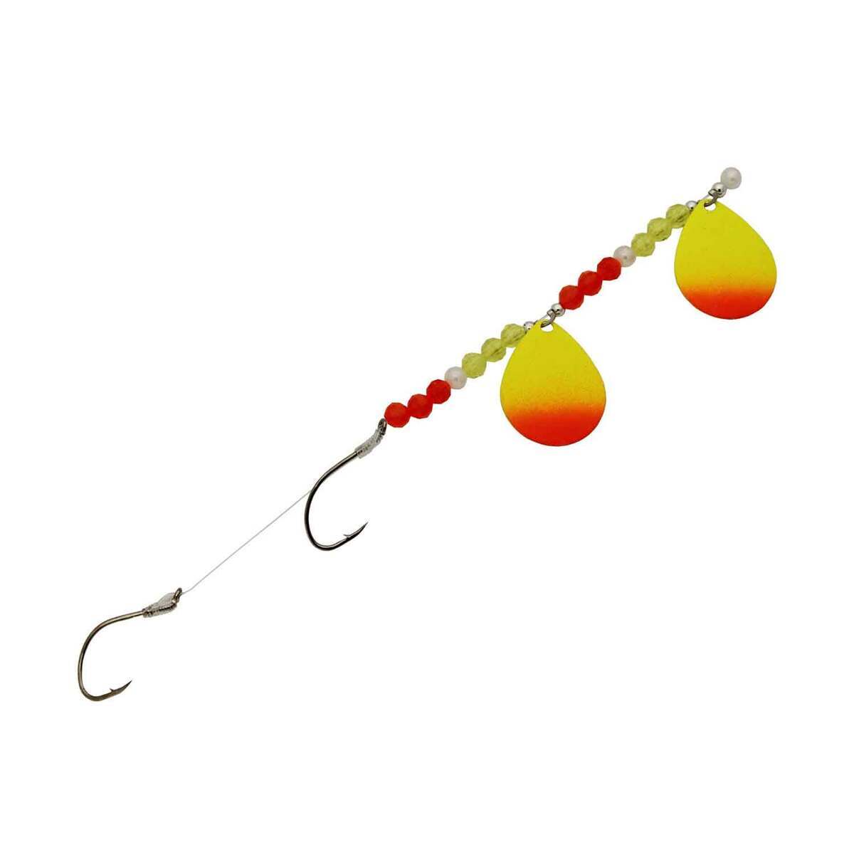 Challenger Lures Three D Worm Tandem Colorado Blades Harness - Yellow Orange Splash - Yellow Orange Splash Challenger Lures Three D Worm Tandem Colorado Blades Harness - Yellow Orange Splash - Yellow Orange Splash